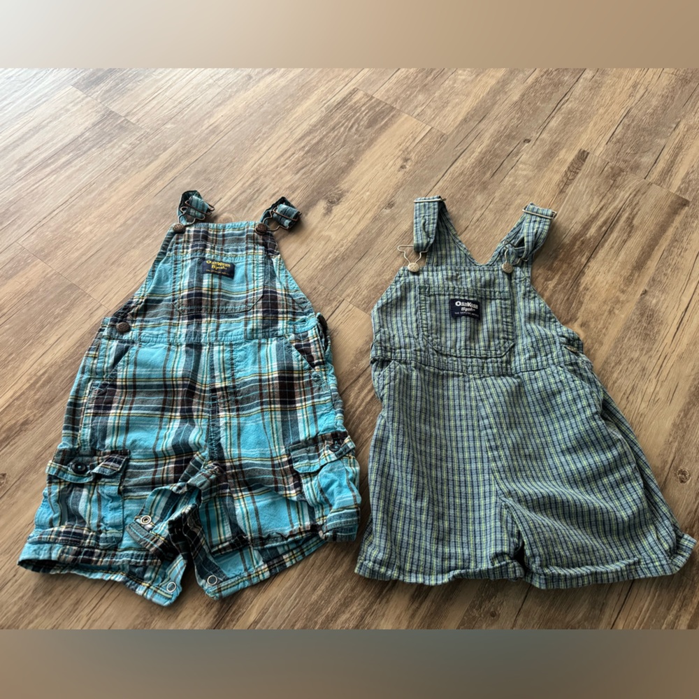 2 pairs OshKosh Overalls